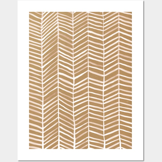 Herringbone Kraft Wall Art by CatCoq